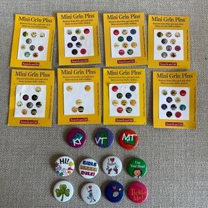 American Girl Doll Vintage 90s Mini Grin Pins And Collector Metal Pins Set Of 19